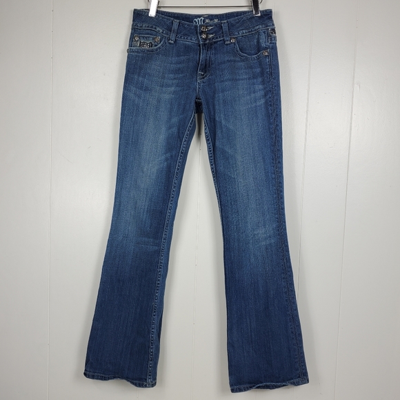 Miss Me rhinestone studded flare JP4221R jeans size 28 - Picture 7 of 15